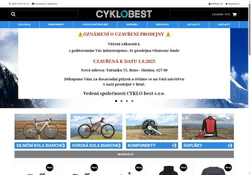 Zobrazit webové stránky CYKLO best
