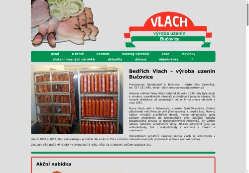 Zobrazit webové stránky Bedřich Vlach - výroba uzenin Bučovice