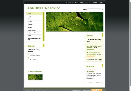 Zobrazit webové stránky Agronet Nesovice