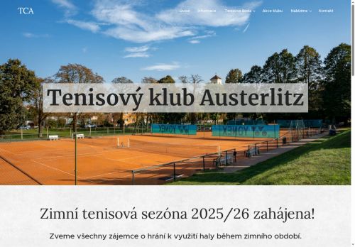 Zobrazit webové stránky Tenisové kurty a hala Slavkov