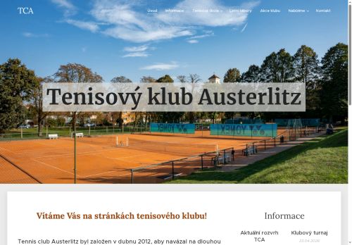 Zobrazit webové stránky Tenisové kurty a hala Slavkov