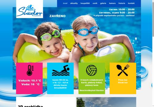 Zobrazit webové stránky Městské koupaliště Slavkov