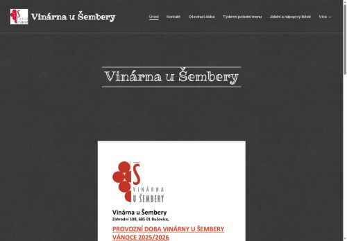 Zobrazit webové stránky Vinárna u Šembery Bučovice
