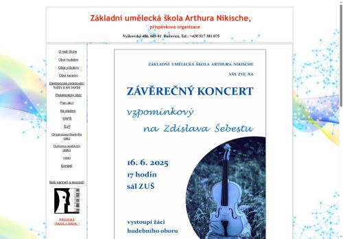 Zobrazit webové stránky Základní umělecká škola Arthura Nikische