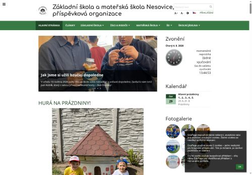 Zobrazit webové stránky Základní škola a mateřská škola Nesovice