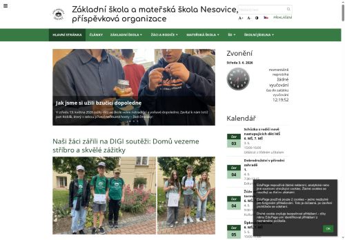 Zobrazit webové stránky Základní škola a mateřská škola Nesovice
