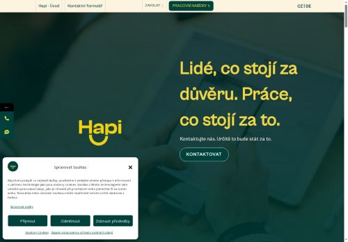 HAPI s.r.o. nabízí práci na pozici Svářeči (m/ž) v obci Bohdalice-Pavlovice