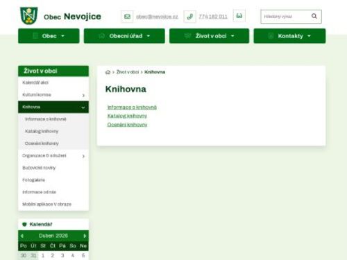 Místní knihovna Nevojice