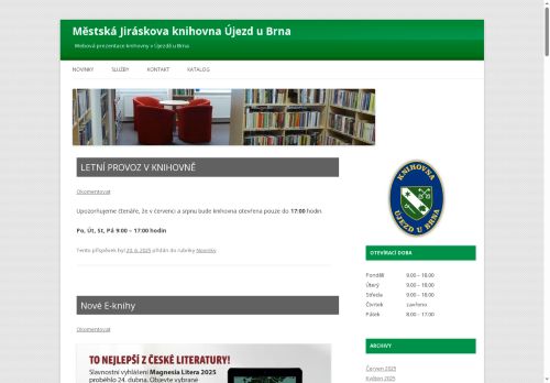 Zobrazit webové stránky Městská Jiráskova knihovna Újezd u Brna