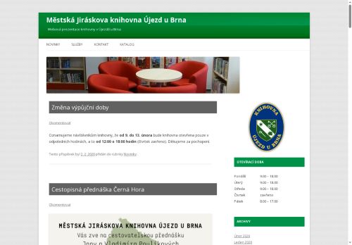 Zobrazit webové stránky Městská Jiráskova knihovna Újezd u Brna