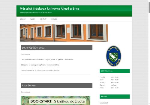 Zobrazit webové stránky Městská Jiráskova knihovna Újezd u Brna