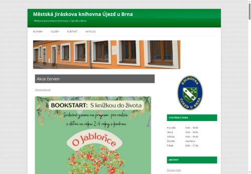 Zobrazit webové stránky Městská Jiráskova knihovna Újezd u Brna
