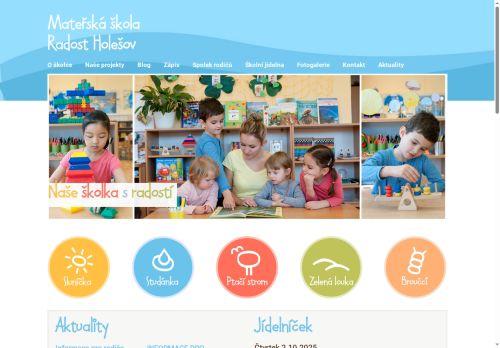 Webové stránky Mateřská škola, Holešov, Grohova 1392, okres Kroměříž, Holešov