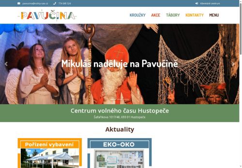 Zobrazit webové stránky Centrum volného času Pavučina