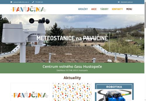 Zobrazit webové stránky Centrum volného času Pavučina