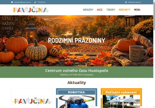 Zobrazit webové stránky Centrum volného času Pavučina