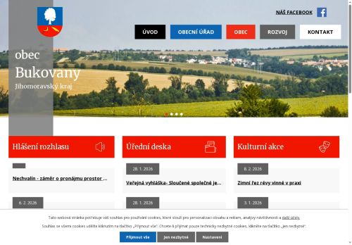 Zobrazit webové stránky Obecní úřad Bukovany