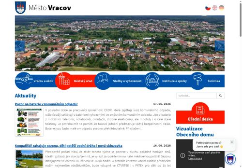 Zobrazit webové stránky Městský úřad Vracov