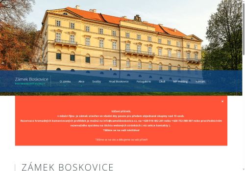 Zobrazit webové stránky Zámek Boskovice