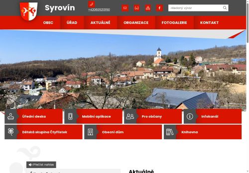 Zobrazit webové stránky Obecní úřad Syrovín
