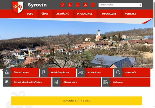 Zobrazit webové stránky Obecní úřad Syrovín