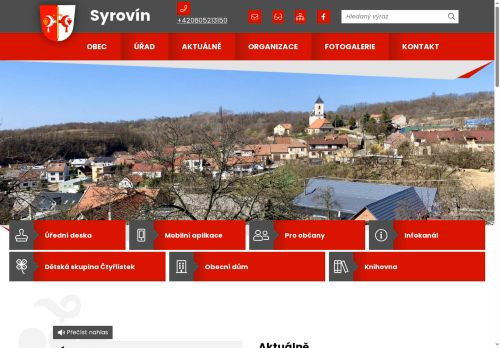 Zobrazit webové stránky Obecní úřad Syrovín