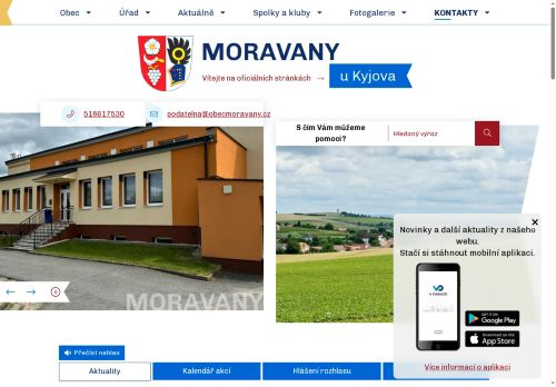 Zobrazit webové stránky Obecní úřad Moravany
