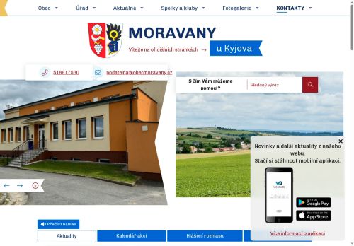 Zobrazit webové stránky Obecní úřad Moravany