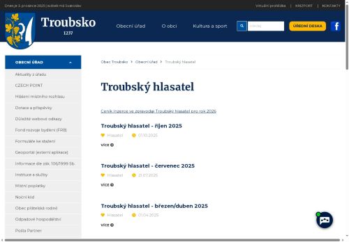 Zobrazit webové stránky Troubský hlasatel