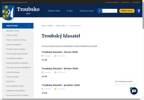 Zobrazit webové stránky Troubský hlasatel