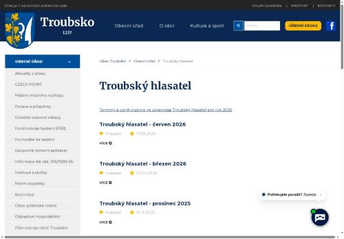 Zobrazit webové stránky Troubský hlasatel