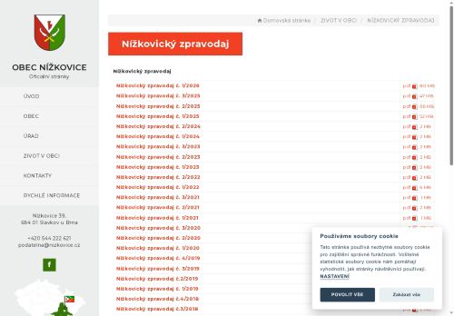 Zobrazit webové stránky Nížkovický zpravodaj