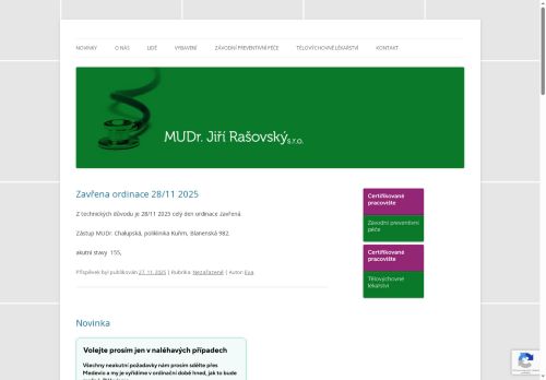 Zobrazit webové stránky Praktický lékař - MUDr. Jiří Rašovský