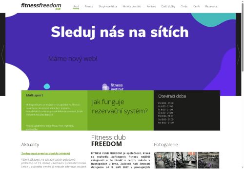 Zobrazit webové stránky Fitness Club Freedom