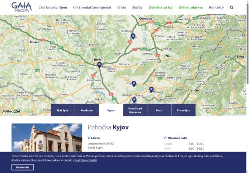 Zobrazit webové stránky Reality Gaia Kyjov