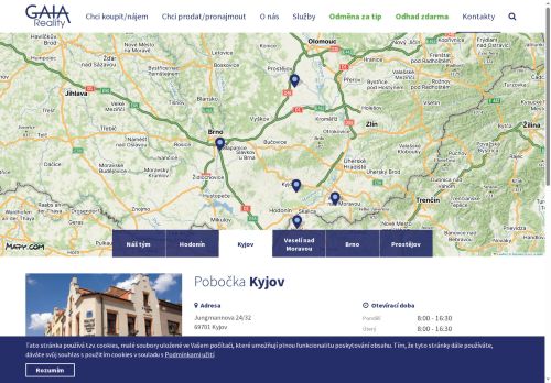 Zobrazit webové stránky Reality Gaia Kyjov