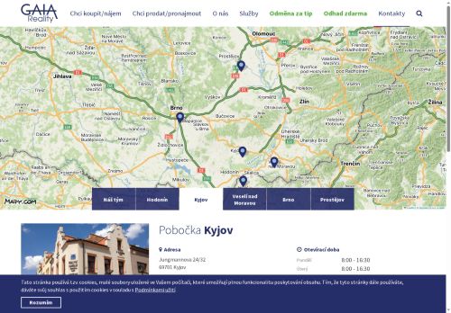 Zobrazit webové stránky Reality Gaia Kyjov