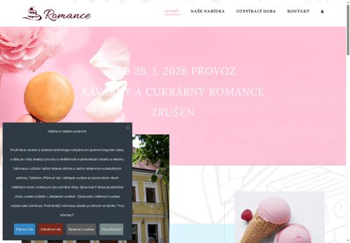 Zobrazit webové stránky Kavárna a cukrárna Romance