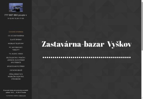Zobrazit webové stránky Zastavárna - bazar