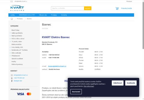 Zobrazit webové stránky Kvart elektro Bzenec