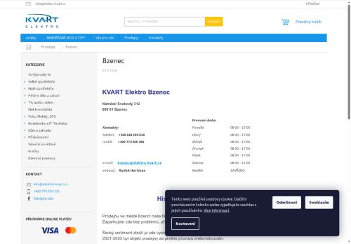 Zobrazit webové stránky Kvart elektro Bzenec