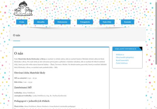 Zobrazit webové stránky Mateřská škola Klobouky u Brna