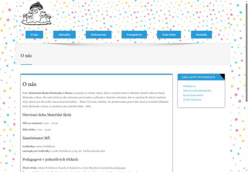 Zobrazit webové stránky Mateřská škola Klobouky u Brna