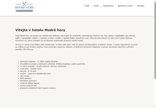Zobrazit webové stránky Hotel Modré hory