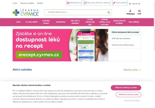 Zobrazit webové stránky Lékárna Cyrmex