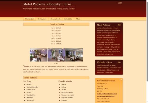 Zobrazit webové stránky Restaurace a motel Podkova