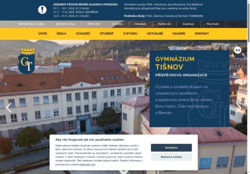 Zobrazit webové stránky Gymnázium Tišnov
