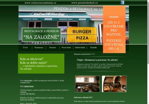 Zobrazit webové stránky Restaurace Na záložně