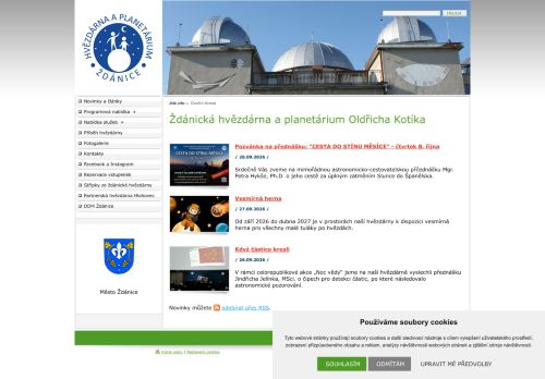 Zobrazit webové stránky Hvězdárna a planetárium Oldřicha Kotíka
