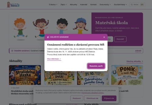 Zobrazit webové stránky Mateřská škola Ždánice